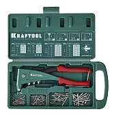 Заклепочник, KRAFTOOL "NX-5" 31173-H6, усиленный литой к d=2,4-4,8 мм - Al и сталь, d=2,4-4,0 - нерж сталь, в боксе, с набором заклепок 
