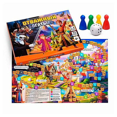  Игра настольная ходилка Отважный богатырь, 03203 