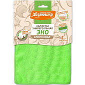 Салфетка для уборки универсальная "ХОЗЯЮШКА Мила" Cotton Line 30х30см, 1 шт. Салфетка для уборки универсальная "ХОЗЯЮШКА Мила" Cotton Line 30х30см, 1 шт.