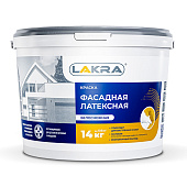  Краска латексная фасадная Белый Лакра 14кг 