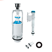 Арматура для бачка кноп 1 режим нижняя подводводка F012400-0004 Iddis Арматура для бачка кноп 1 режим нижняя подводводка F012400-0004 Iddis