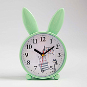Будильник настольный Зайчик плавный ход циферблат d-10 см 16.5х11 см АА 5169365 Будильник настольный Зайчик плавный ход циферблат d-10 см 16.5х11 см АА 5169365