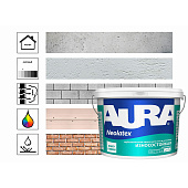  Краска износостойкая для стен и потолков "AURA NEOLATEX"  9л 