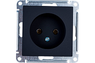  Розетка встраиваемая без заземления, цвет карбон, SE AtlasDesign 