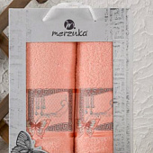 Комплект полотенец в коробке MERZUKA махровые 2 шт.CLASSY (оранжевый) Комплект полотенец в коробке MERZUKA махровые 2 шт.CLASSY (оранжевый)