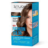Краска для волос STUDIO FASHION COLOR стойкая 6.1 Пепельно-русый Краска для волос STUDIO FASHION COLOR стойкая 6.1 Пепельно-русый