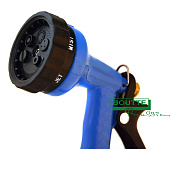 Пистолет металл. 6 режимов, синий с латун.адаптером 0157488 Пистолет металл. 6 режимов, синий с латун.адаптером 0157488