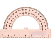  Транспортир 8 см, прозрачный, ТР-6014 