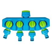 Разветвитель четырёхканальный, с внутренней резьбой 3/4"-1"// Palisad 65787 Разветвитель четырёхканальный, с внутренней резьбой 3/4"-1"// Palisad 65787