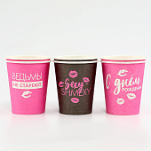  Набор бумажной посуды "Девчонка", на 6 персон, 6 стаканов, 6 тарелок, трубочки   10797811 