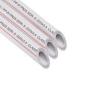 Труба D-32 армированная алюминием 2м PN25 PPR Труба D-32 армированная алюминием 2м PN25 PPR