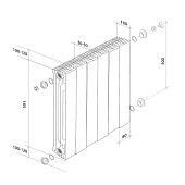 Радиатор биметаллический Royal Thermo PianoForte 500 Silver Satin 6 секц Радиатор биметаллический Royal Thermo PianoForte 500 Silver Satin 6 секц