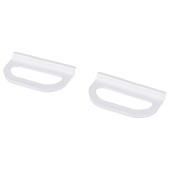  Ручка большая трапецевидная, 45х33 мм, пластик, белый (2 шт) - пакет Tech-Krep 