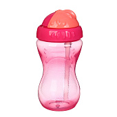 Поильник с силиконовой трубочкой, 340 мл., Розовый 10792859 Поильник с силиконовой трубочкой, 340 мл., Розовый 10792859