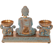  Фигурка декоративная "Будда"с 2-мя LED свечами , L21,5 W7,5 H14,5 см 