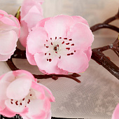  Цветы искусственные Ветка сакуры, 3х60 см, розовый, 3004471 