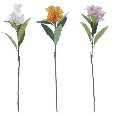 Цветок искусственный "Плюмерия", H84 см, 3в. 265672 