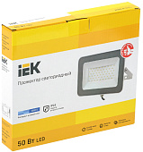  Прожектор СДО 07-50 светодиодный серый IP65 IEK 